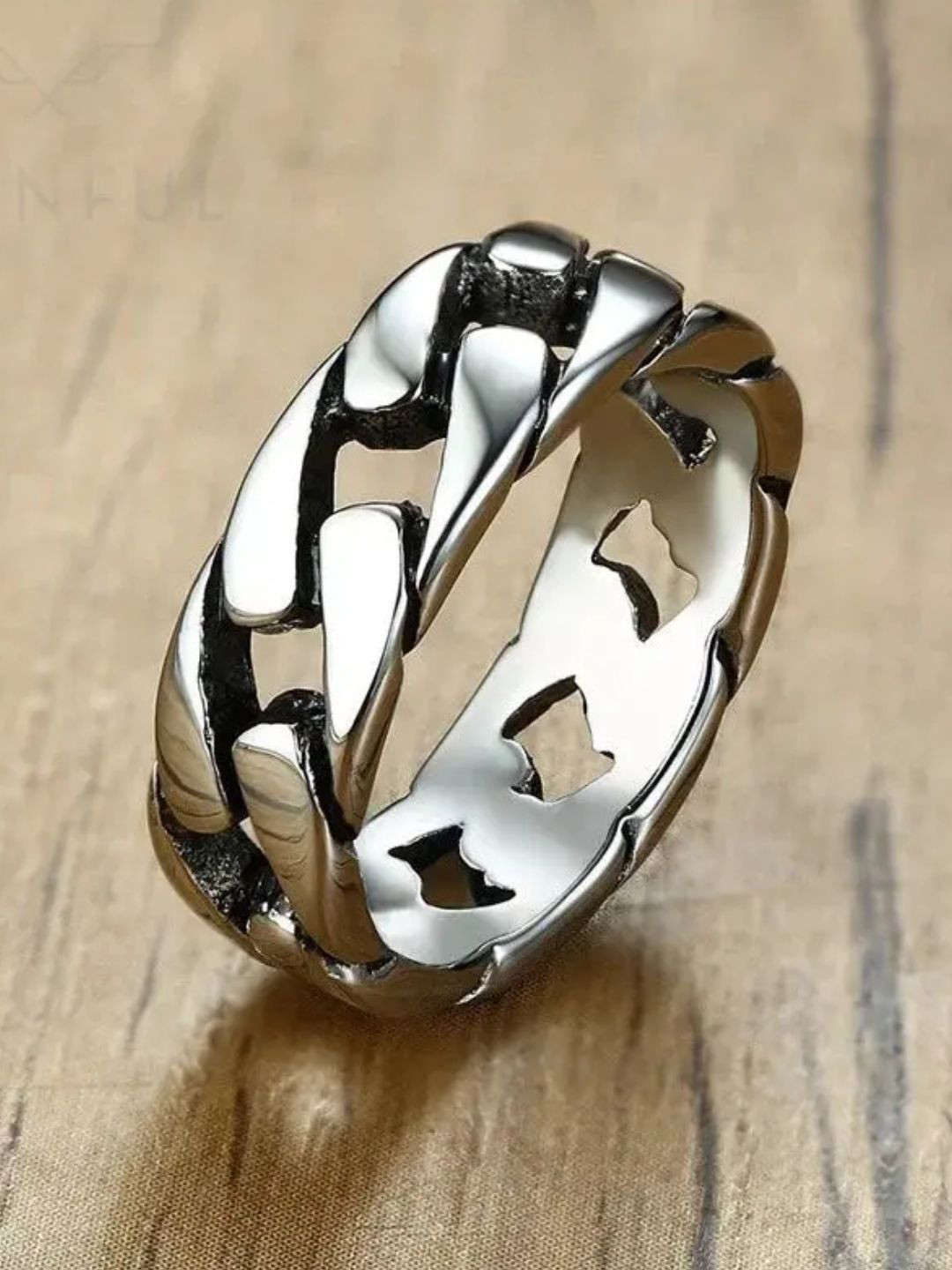 SALTY Pack of 2 Men Fier Silver Ring