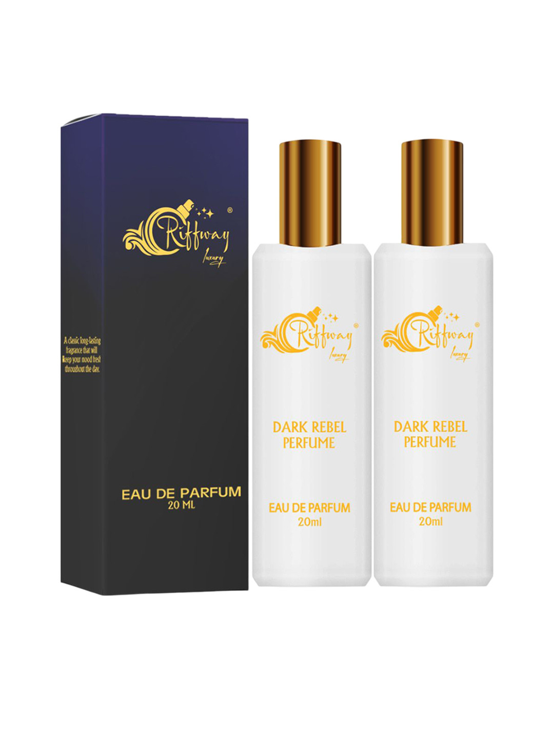 riffway Men Set Of 2 Dark Rebel Long Lasting Eau De Parfum- 20 ml Each