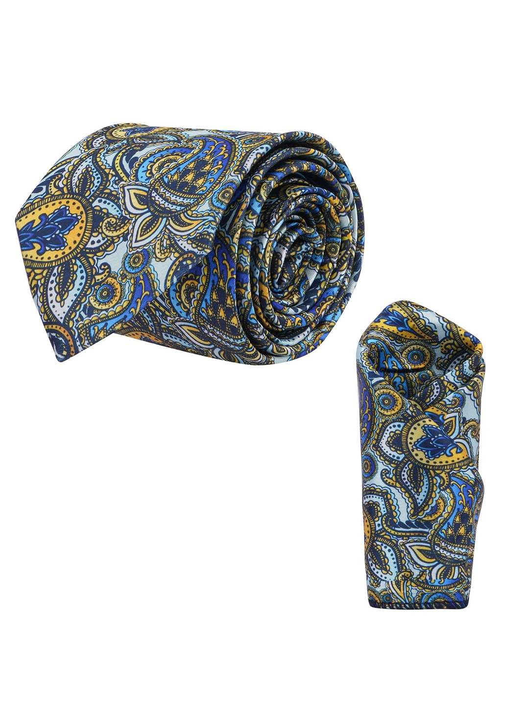 CALIXTO Men Printed Satin Skinny Tie