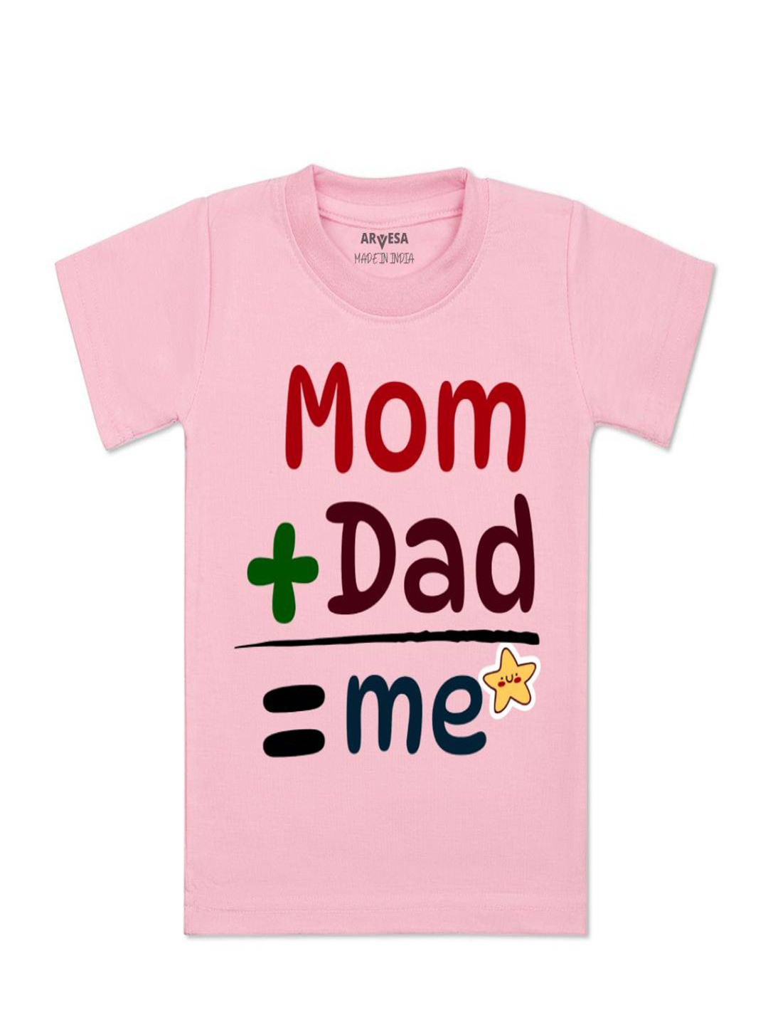 Arvesa Kids Mom and Dad Printed Tshirt
