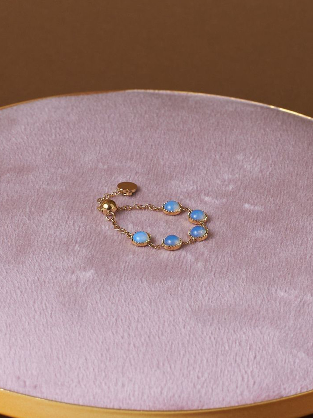 SALTY Pack of 2 Women Opalescent Chain Ring