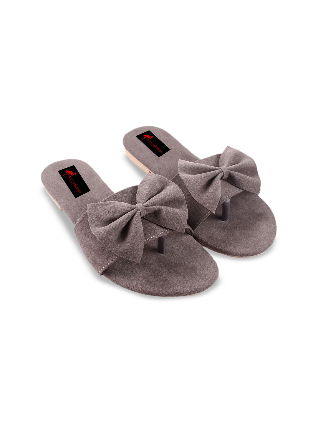 Red Flamingo Girl Open Toe Flats