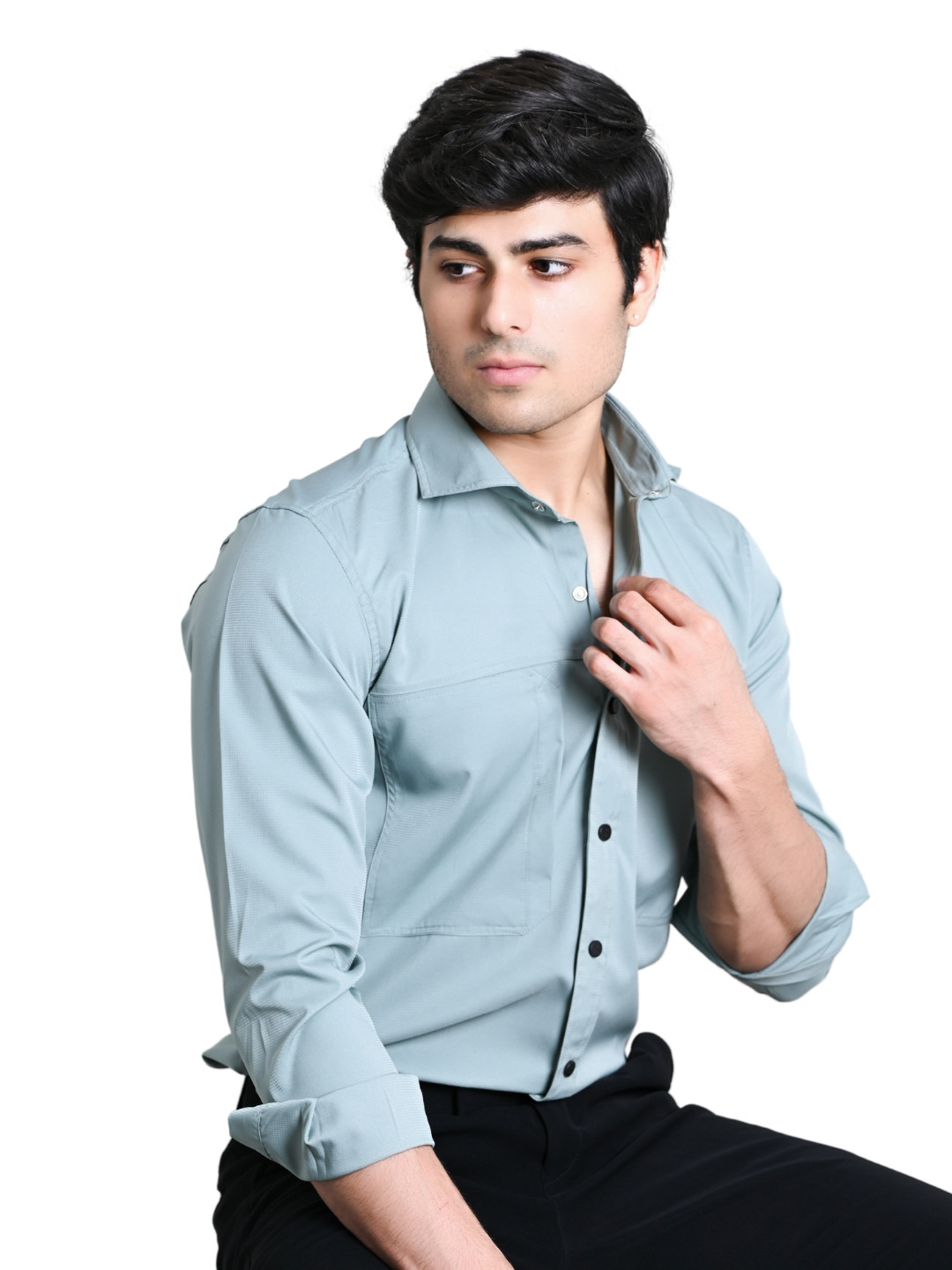 Suture Craft Standard Slim Fit Imported Wrinkle Free Designer Pockets Casual Wear Shirt