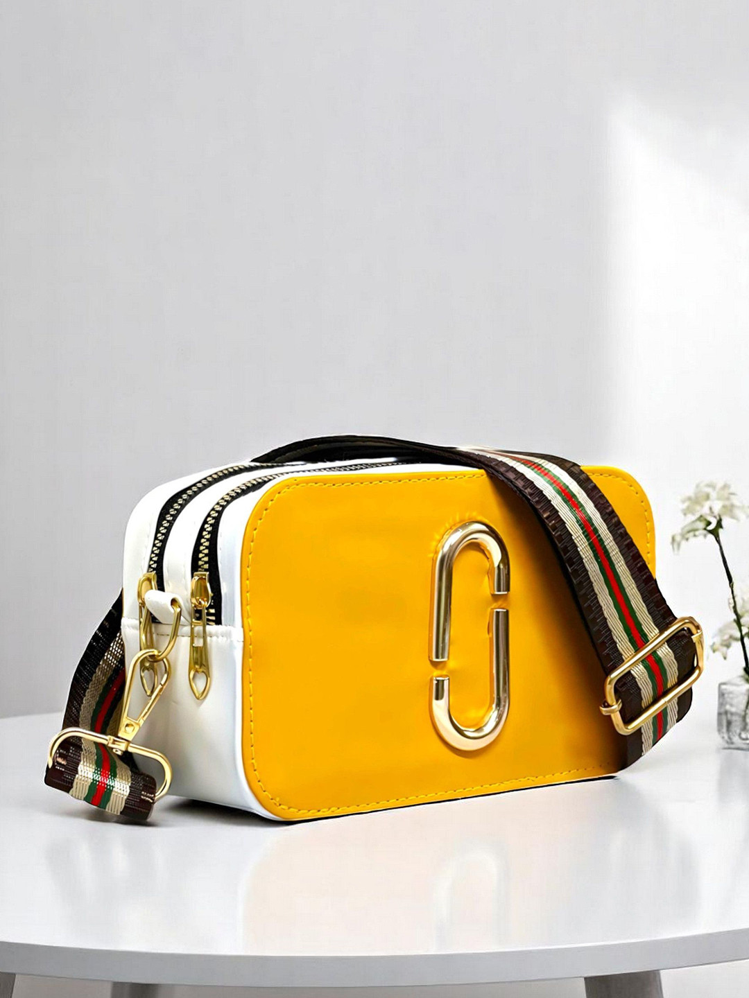 CLARIS JAMES Crossbody Sling Bag With Zip Detail & Detachable Sling Strap