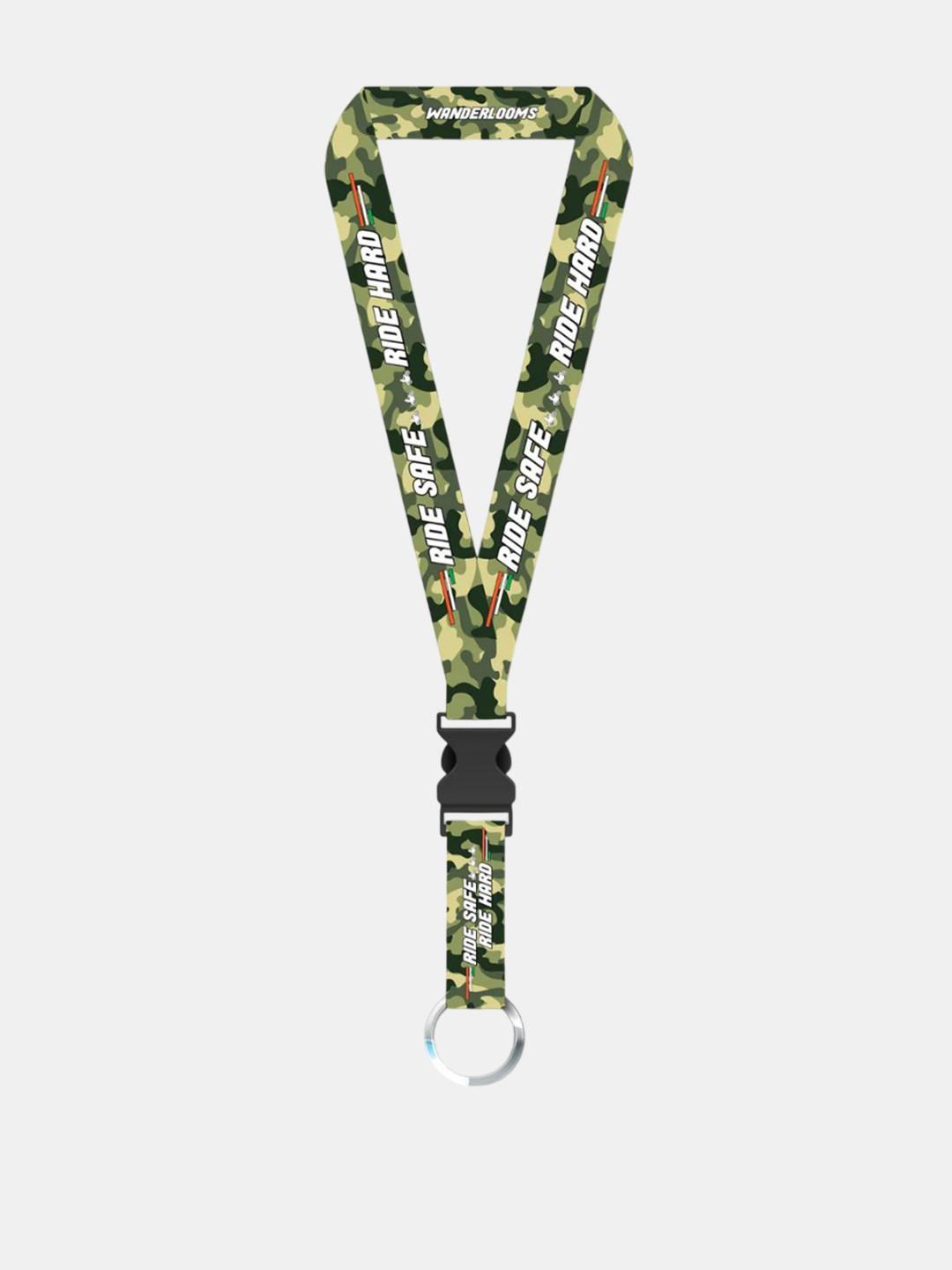 WANDERLOOMS Printed Ride Hard Lanyard Key Chain