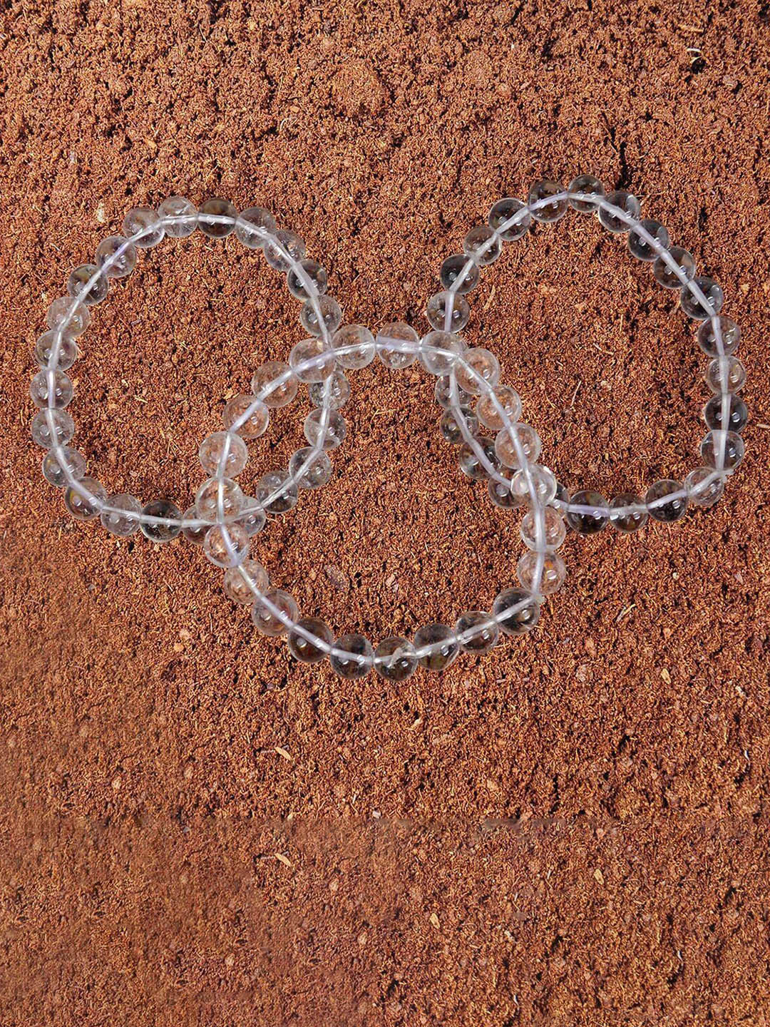 Sukhad Clear Crystal Bracelets Pack Of 3