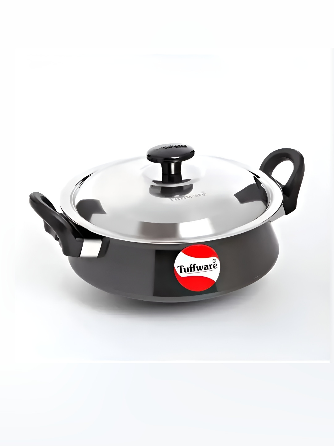 TUFFWAIRE Hard Anodised Urli With S.S Lid Bakelite Handle 13 Inch - 2.2 Litre