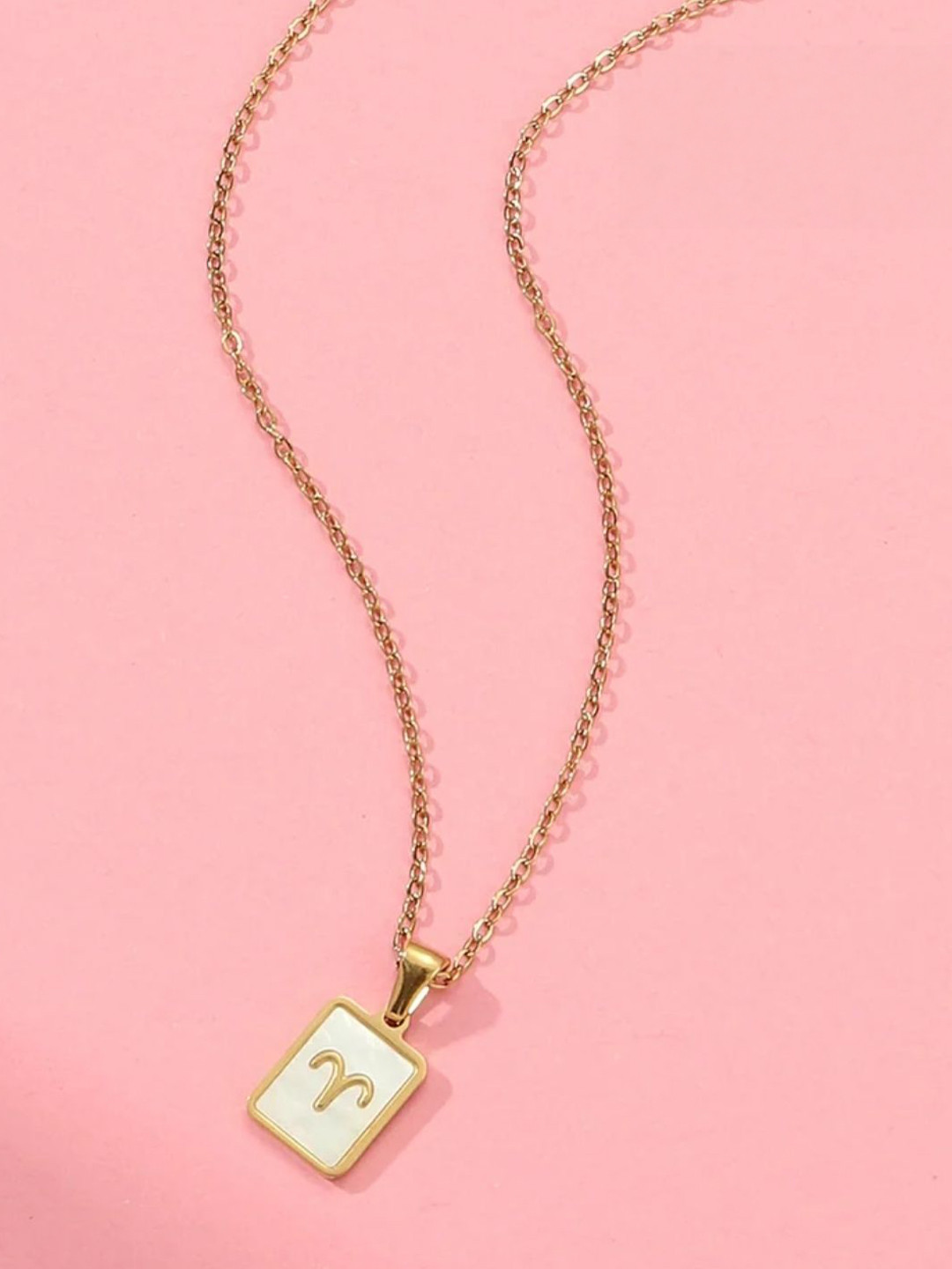 SALTY Pack of 2 Women Sign of the Stars Zodiac Necklace - Aries