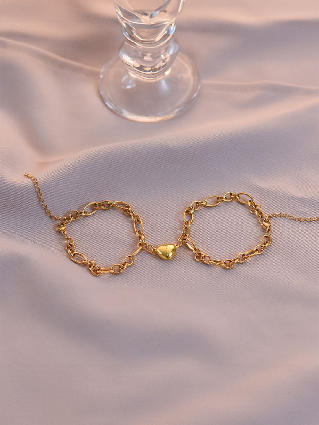 SALTY Pack of 2 Men Us Together Golden Magnetic Bands - Set Of 2