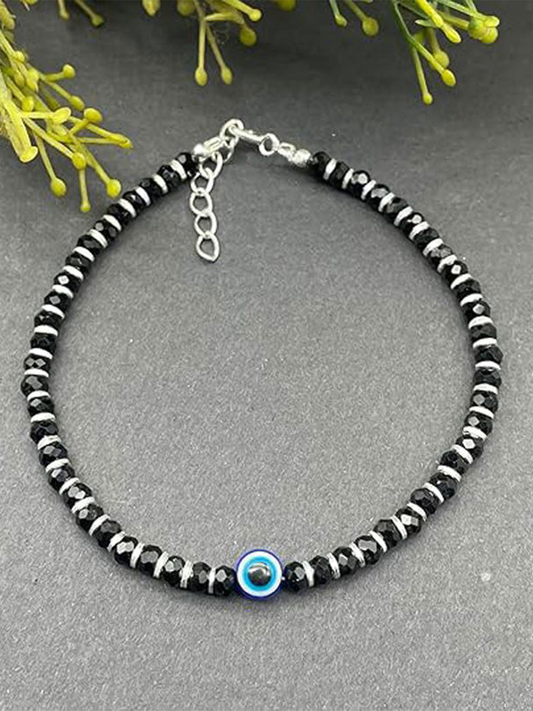 925 SILLER Pack Of 2 925 Pure Silver Evil Eye Baby Nazariya Anklets