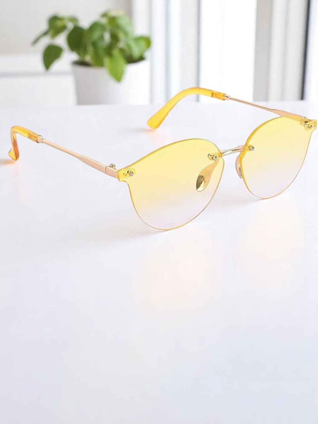 REDEX Women Round Sunglasses SN-30-Yellow
