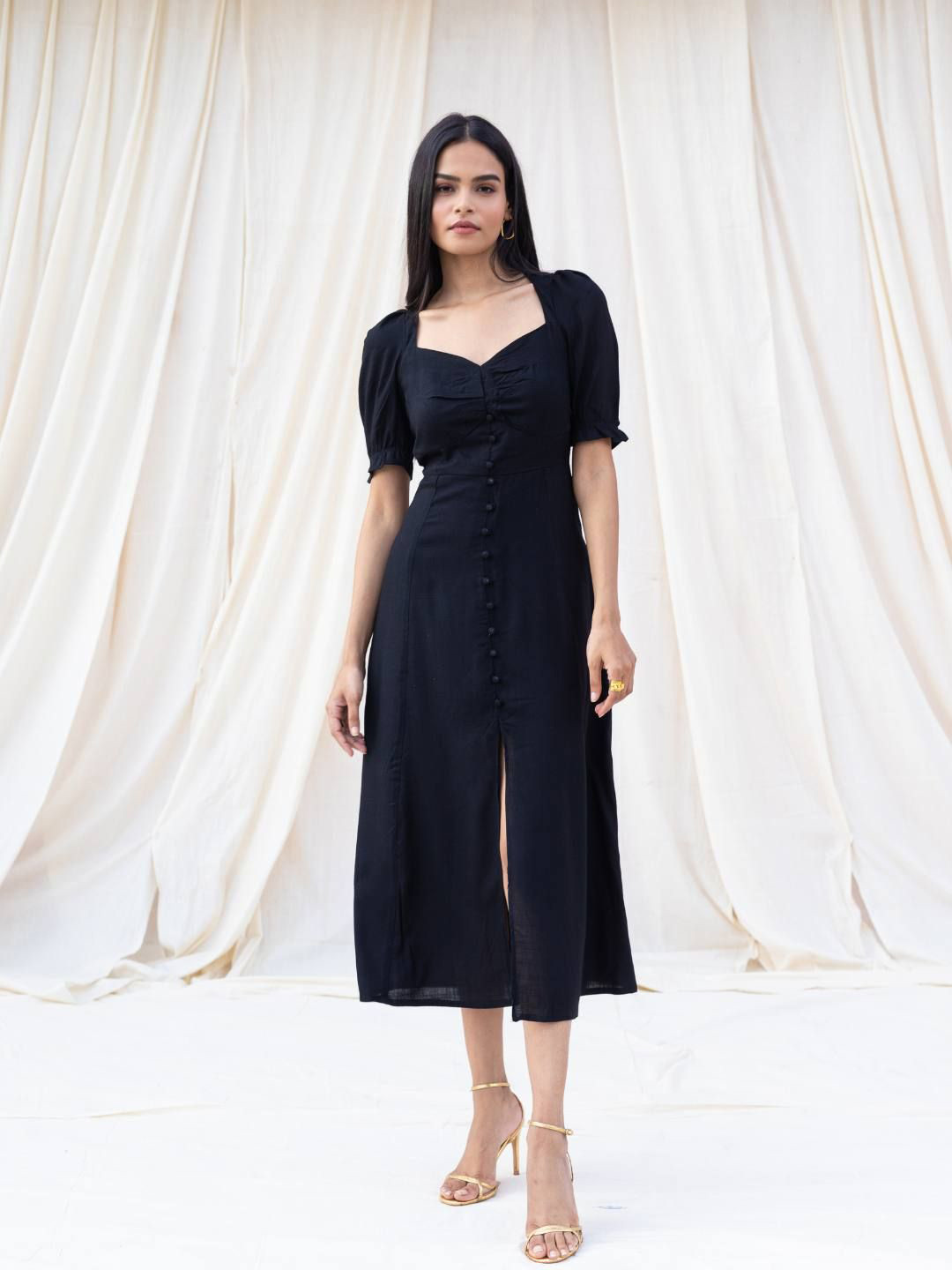 Urban Suburban Black Midi Dress