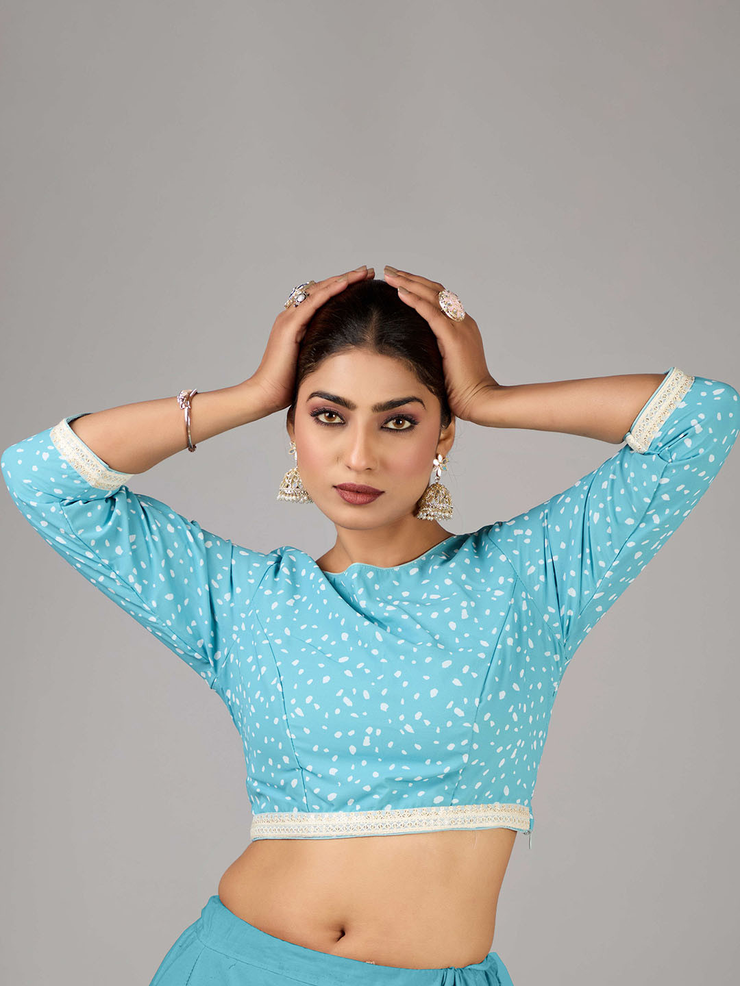 Ethnovog Digital Printed Non-Padded Saree Blouse