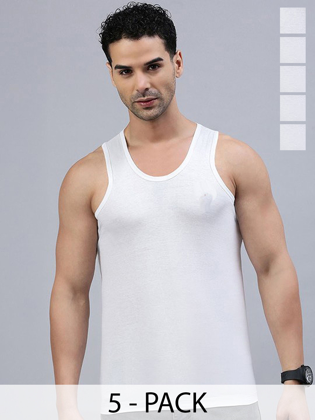 CAVENDERS Men Pack Of 5 Pure Cotton Undershirt Vests White Premium quality Dno-v403st