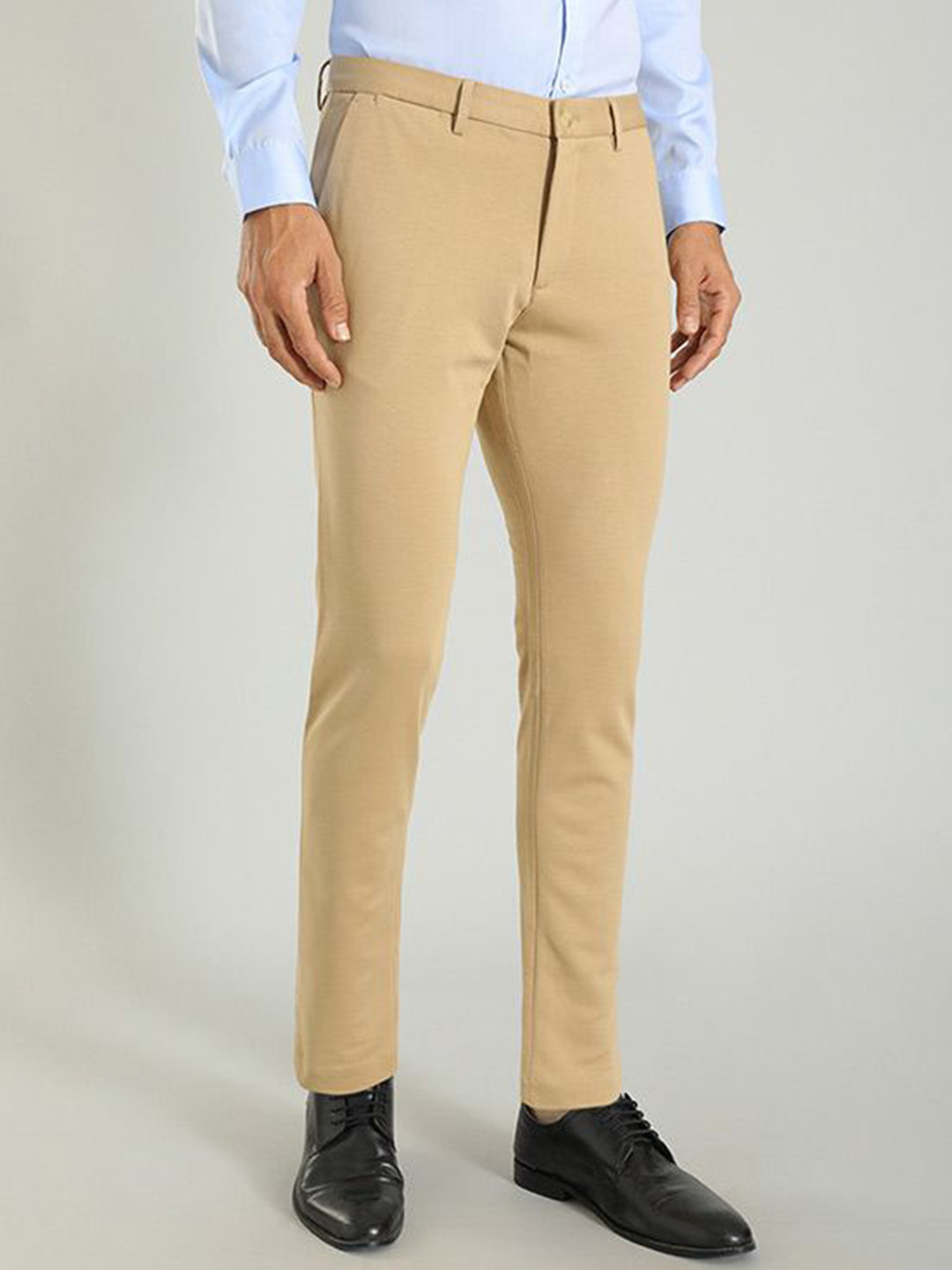 Indian Terrain Urban - C Men Tapered Fit Textured Mid Rise Formal Formal