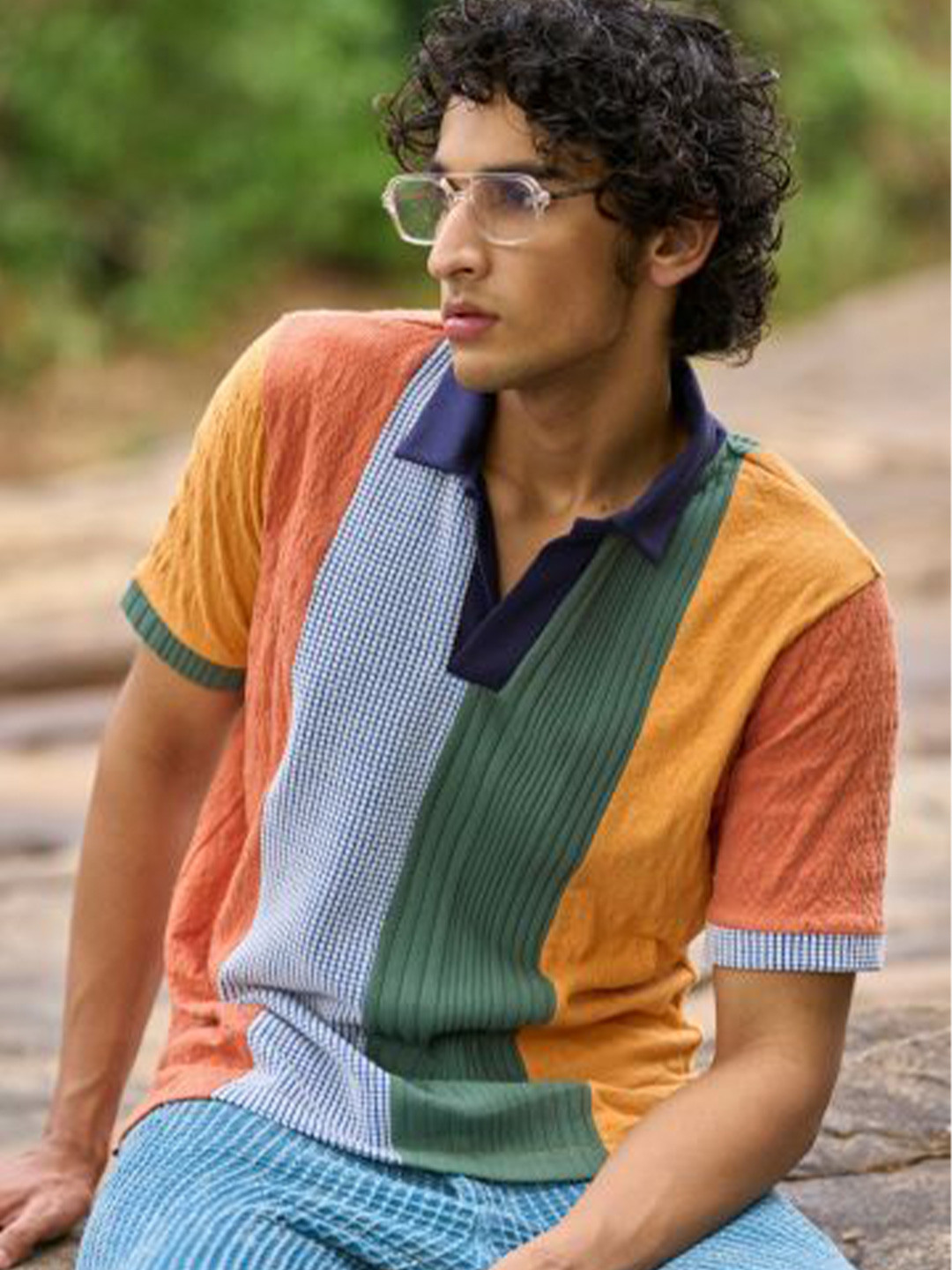 Dash and Dot Men Relaxed Fit Spred Coller Striped Casual Shirt