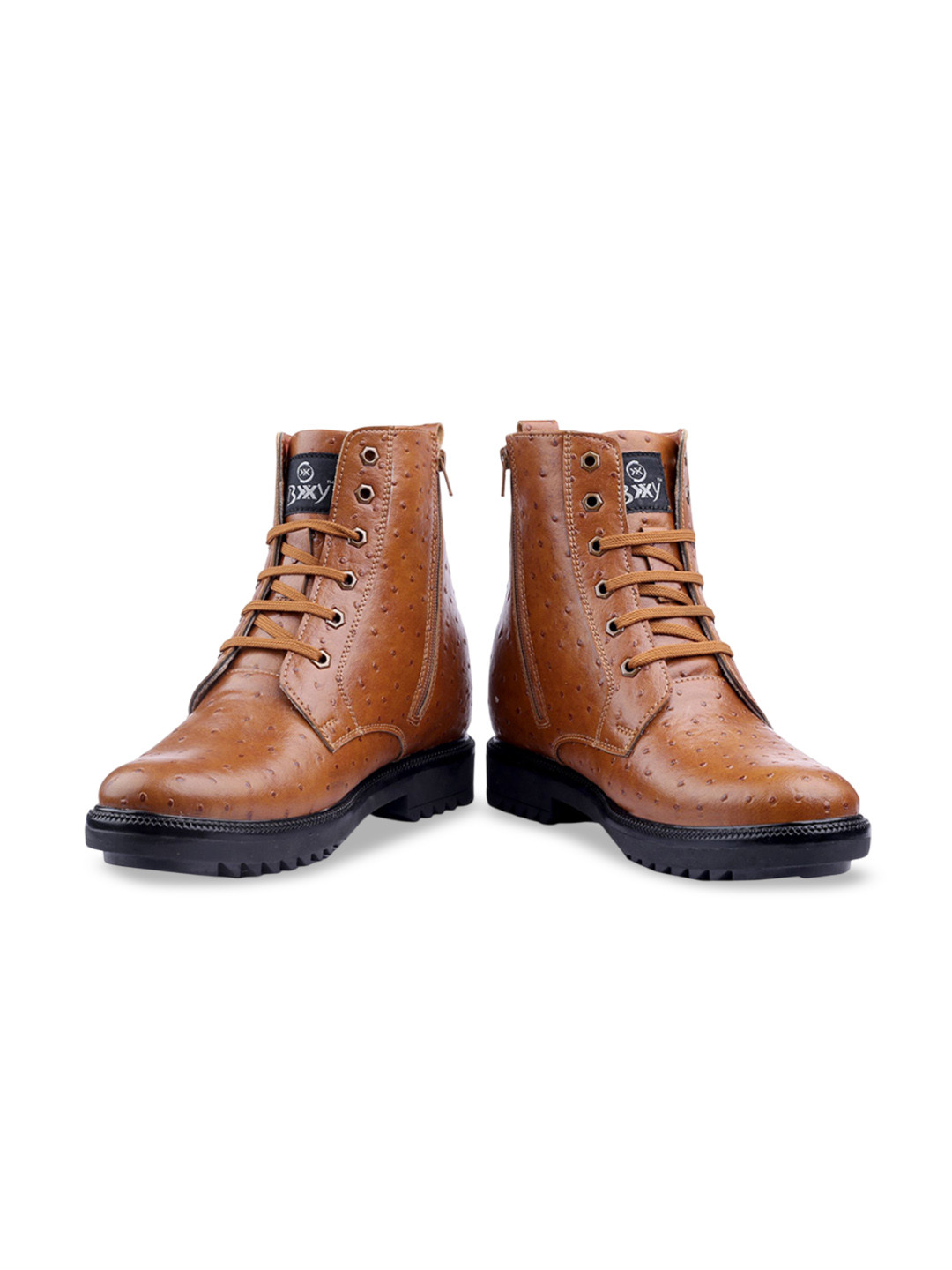 Bxxy Men Hidden Elevator Formal Lace-up Ankle Length Boot