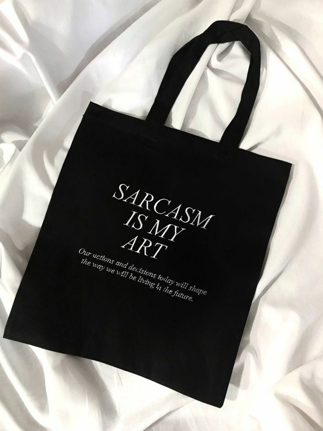 the sack co Printed Oversized Quilted Swagger Tote Bag Handbags