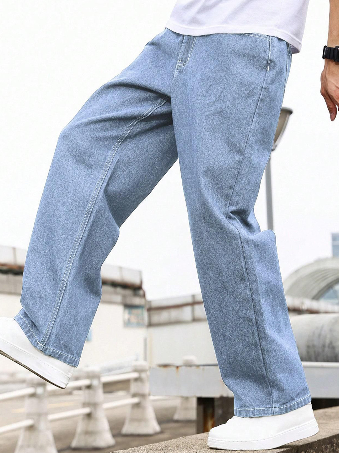 Kotty Men Regular Fit Low-Rise Clean Look Stretchable Jeans