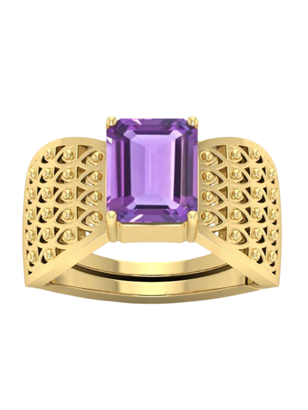 RRVGEM Unheated Untreated Amethyst Ring