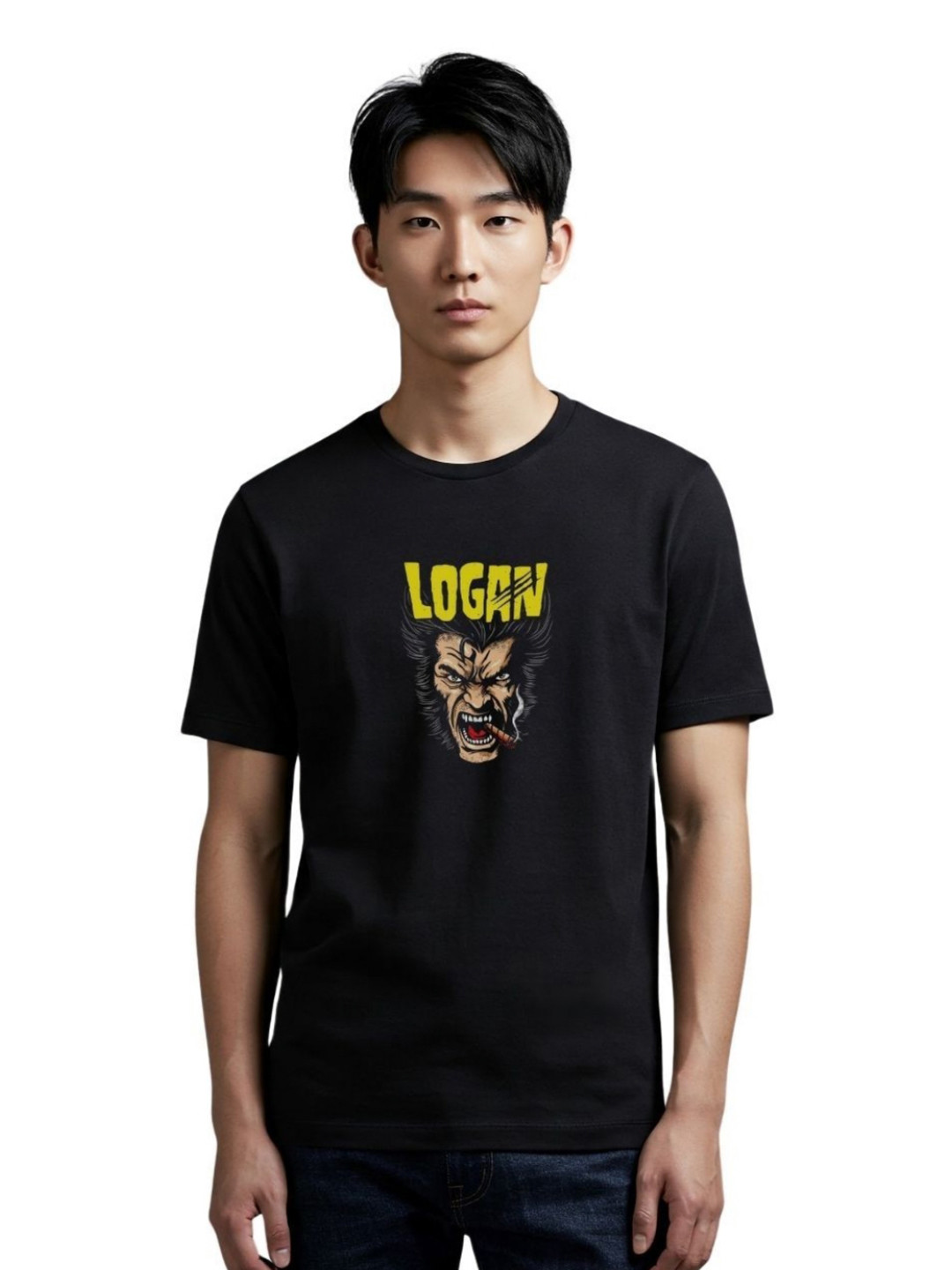 PULP Bold Logan Lettered Typography Printed Pure Cotton T-Shirt