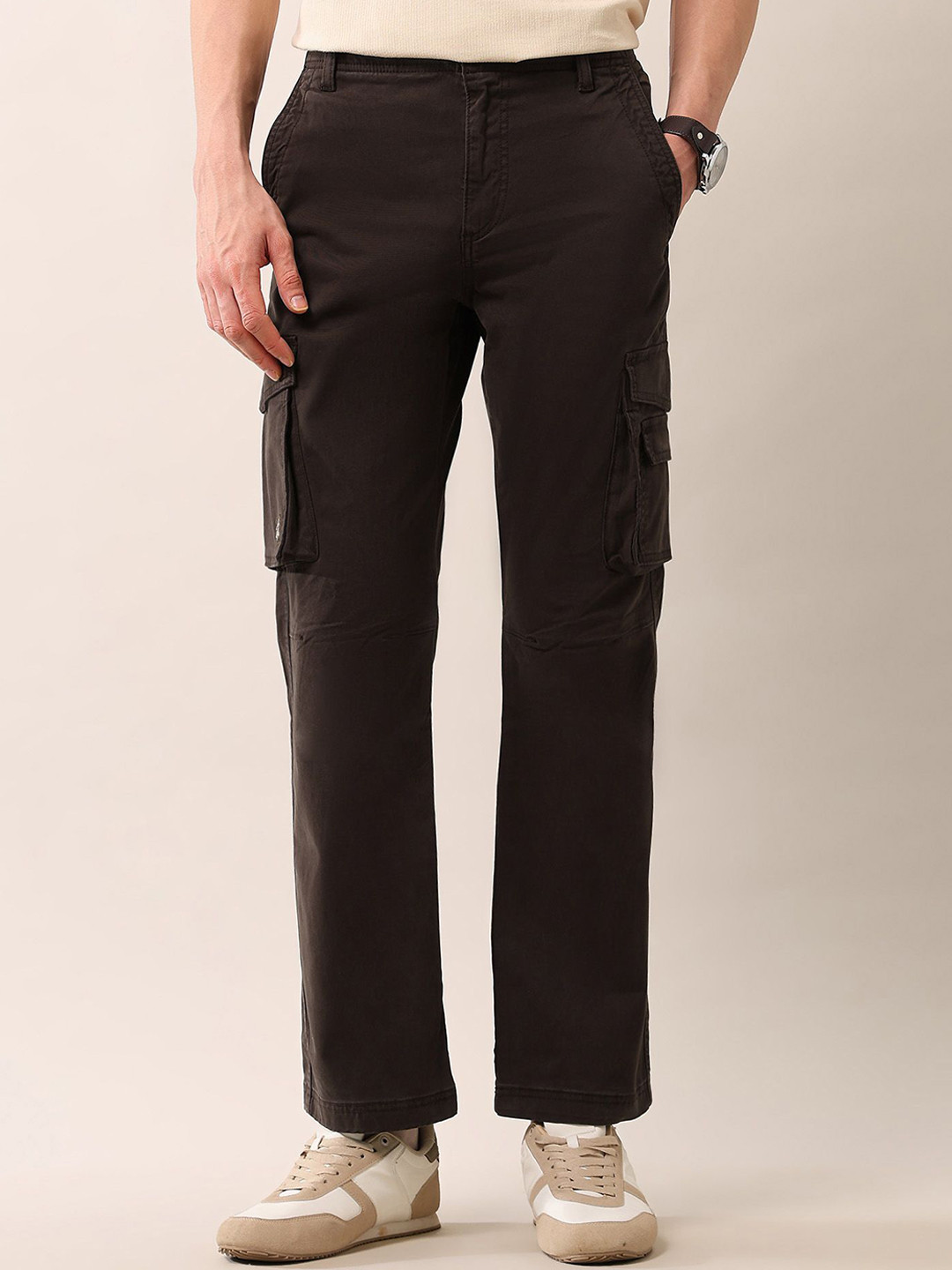 U.S. Polo Assn. Denim Co. Men Classic Straight Fit Cargos Trousers