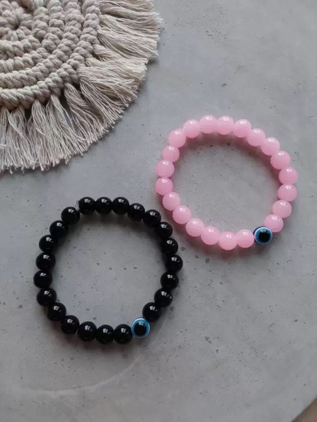 Sukhad Black And Pink Bracelet Pack Of 2