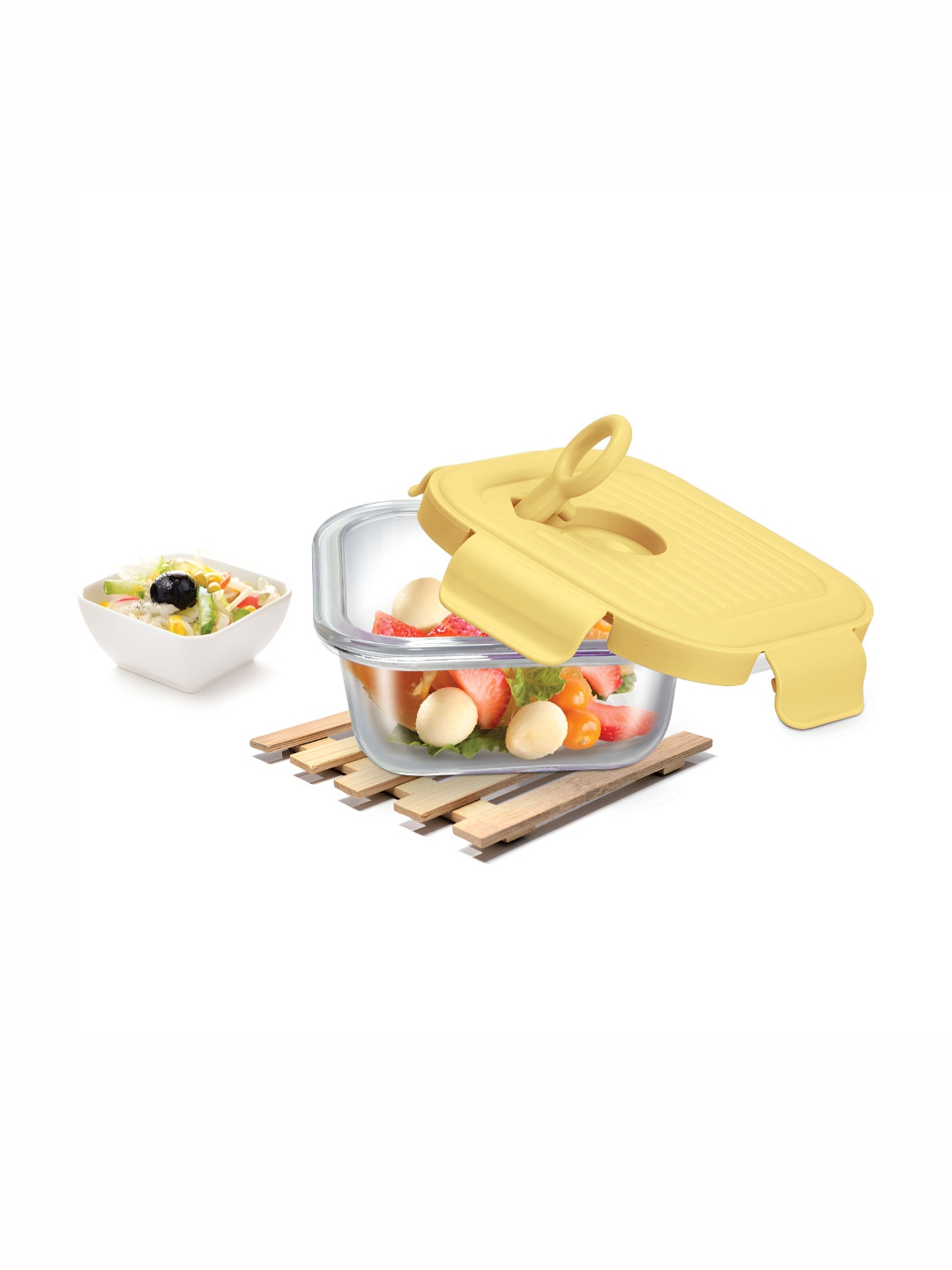 Treo Lumino Fresh Square 320 Borosilicate Glass Set of 1 Container 320 ml