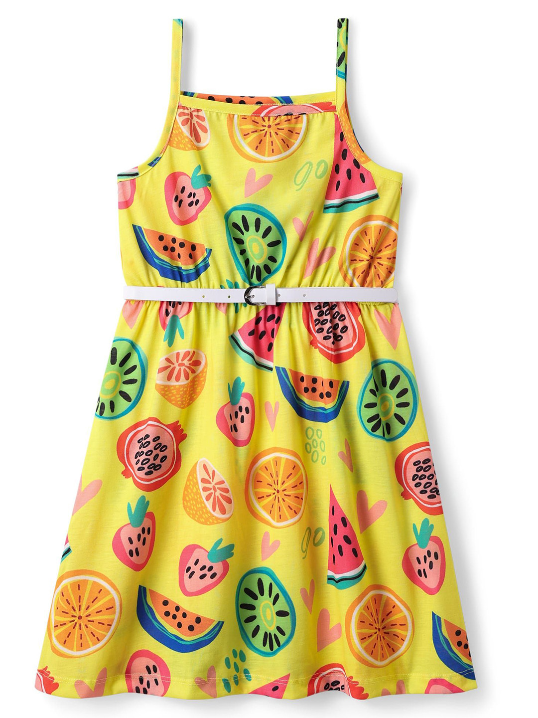 Hola Bonita Girls Tropical Print A-Line Dress