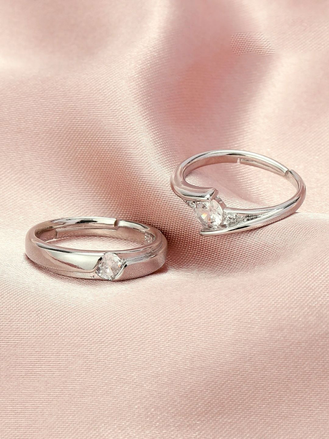 SALTY Pack of 2 Women Crystal Bliss Delicate Ring