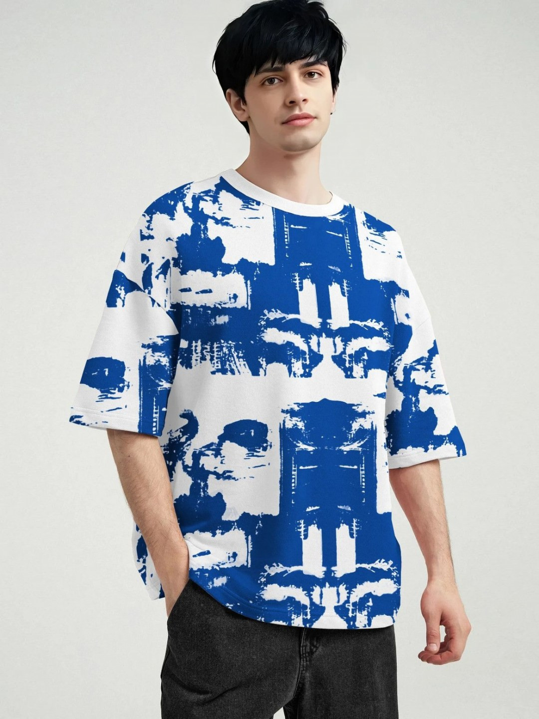 TRIPR Abstract Printed Oversized T-shirt