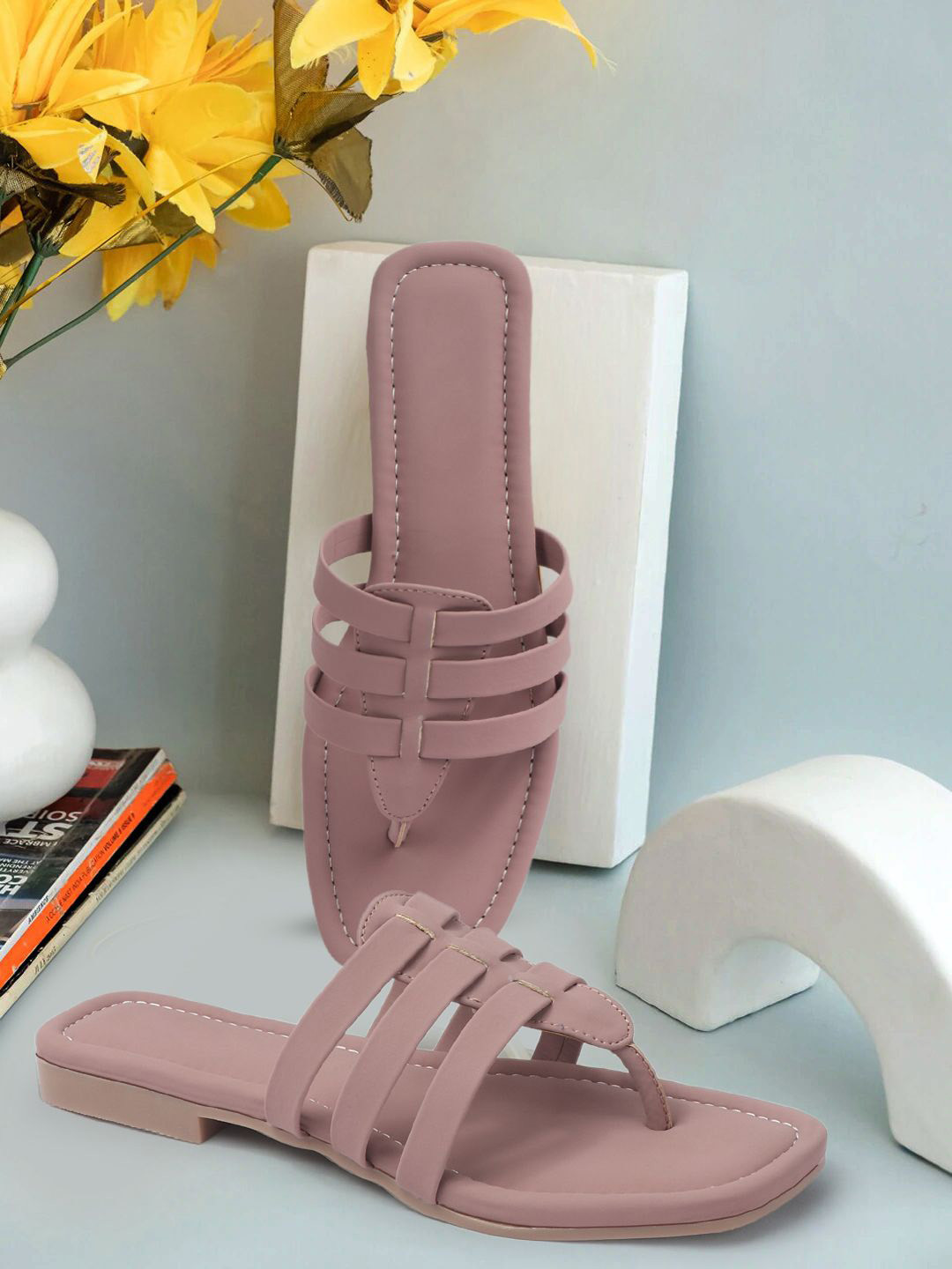 SIRDENILL Women Open Toe Flats