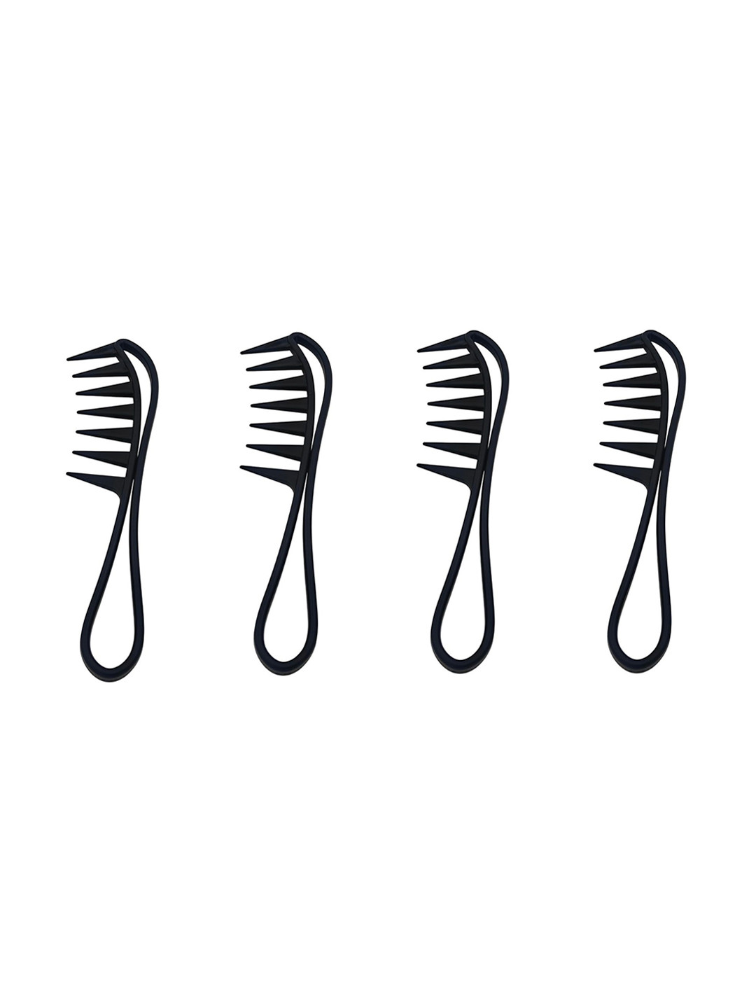 Utkarsh Set Of 4 Wide Spacing Teeth Barber Comb With Fine Tooth For Cutting & Hair Styling