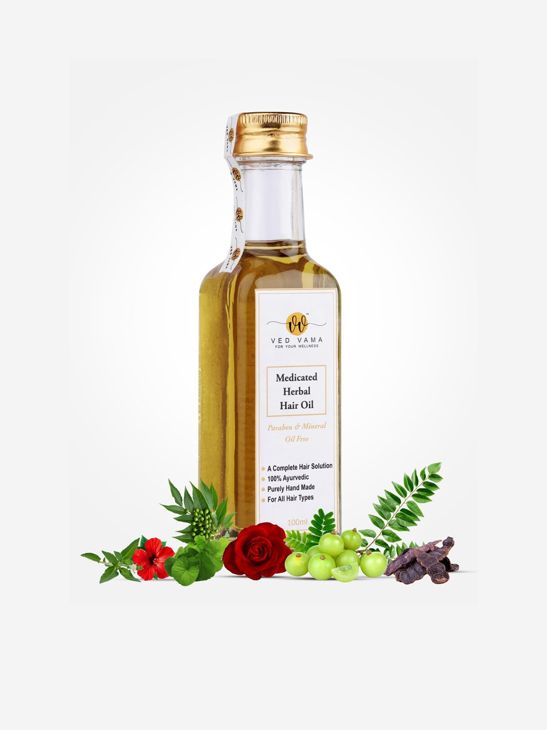VEDVAMA Medicated Herbal Hair Oil - 100 ml