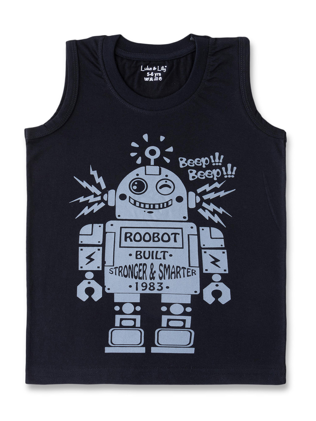 Luke & Lilly Boys Printed Raw Edge T-shirt