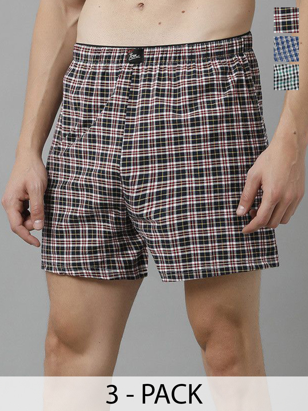 Rupa Jon Pack Of 3 Assorted Boxers