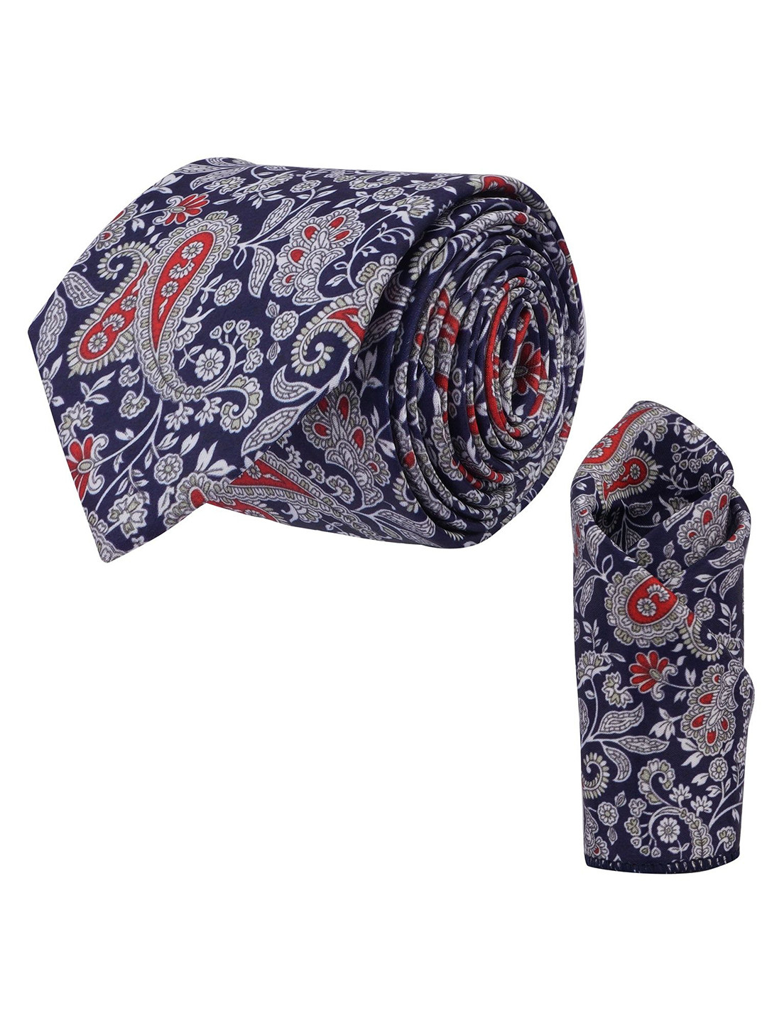 CALIXTO Men Printed Necktie with Matching Pocket Square  Elegant Necktie Set