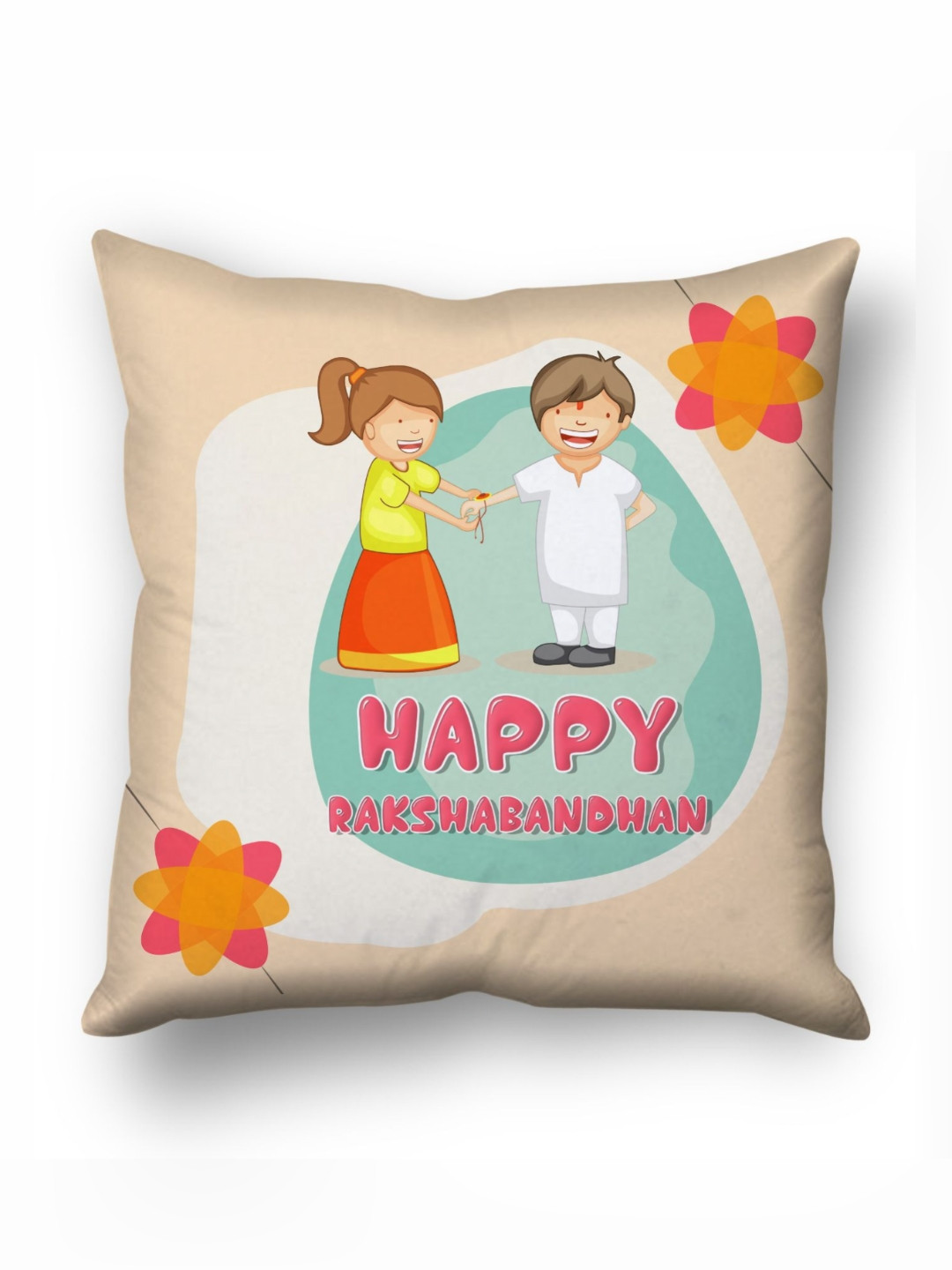 SKYTRENDS Multicoloured Square Cushion Cover with Fillers