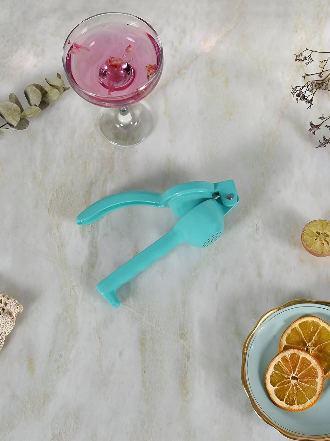 Living With Elan Maroon Aluminium Lemon Squeezers