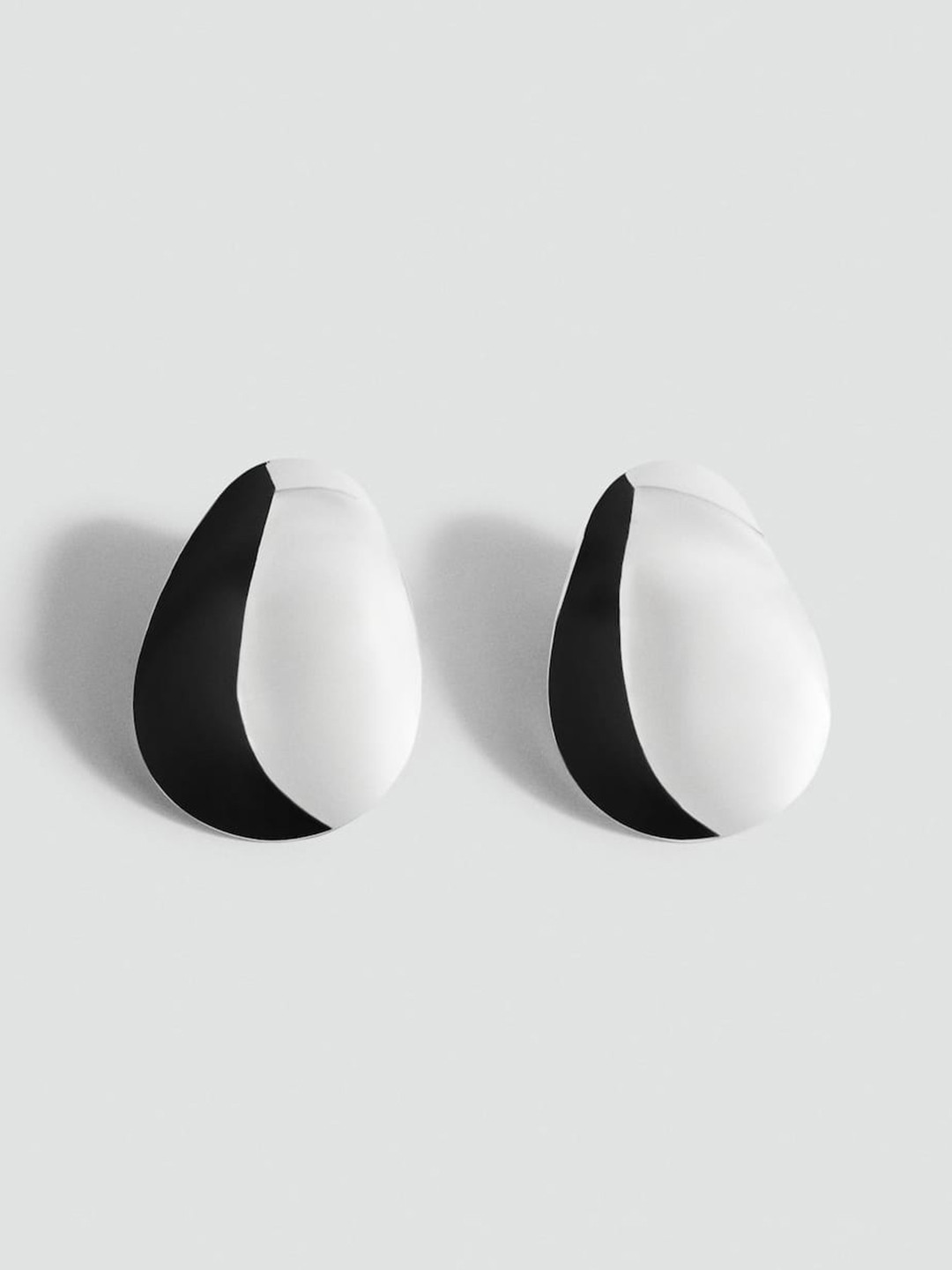 MANGO Chunky Teardrop Shaped Drop Earrings