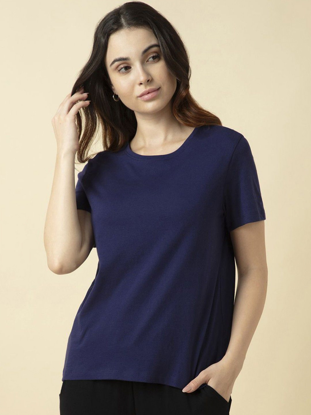 Dogman Round Neck Pure Cotton Casual T-shirt