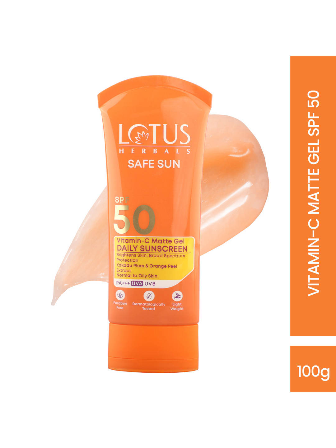 Lotus Herbals Safe Sun Vitamin-C MatteGEL SPF50 Daily Sunscreen - 100 g