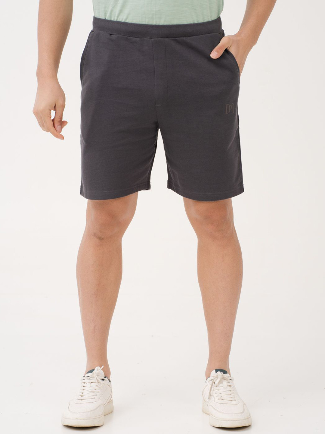 The Pant Project Hurricane Grey Relaxed Fit Sweatshorts with Drawstrings