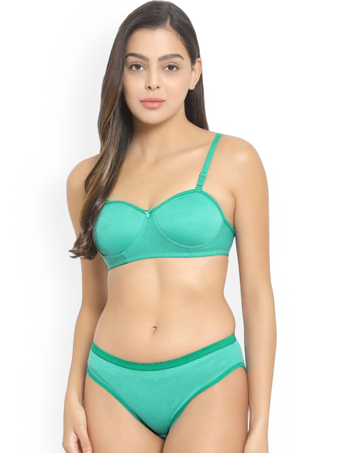 AROUSY Cotton Lightly Padded Lingerie Set J_Demi-Set_G