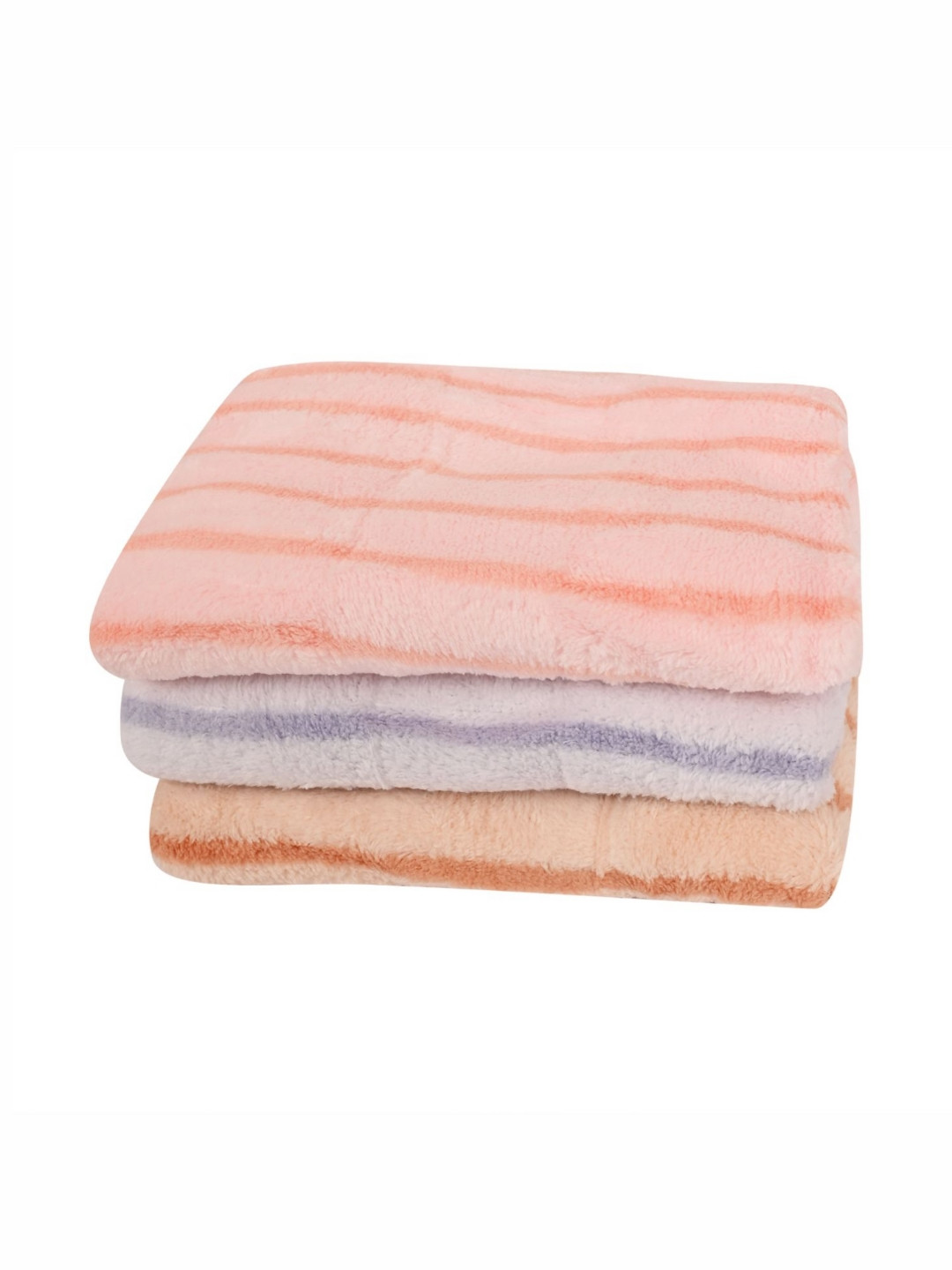 LOOM LEGACY 3-Pcs Blue & Peach Striped Kitchen Towel
