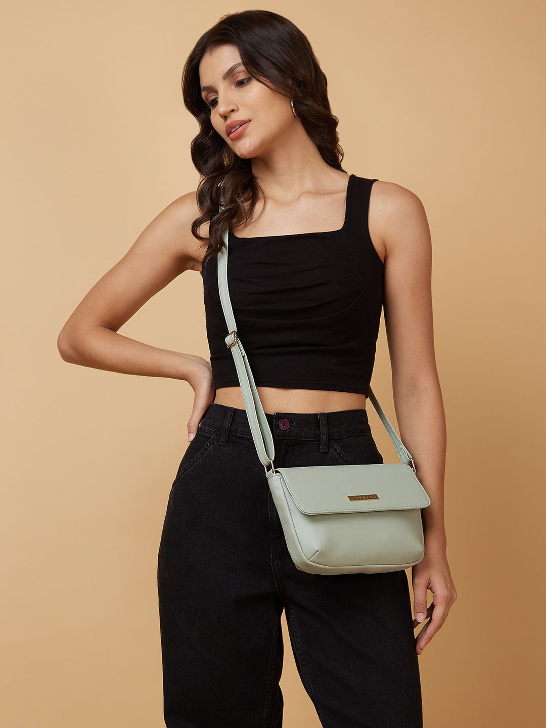 Caprese N Rohde Women Green Small Sling Bag