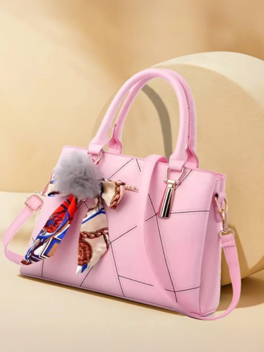 ARK FASHION PU Structured Handheld Bag With Fringed