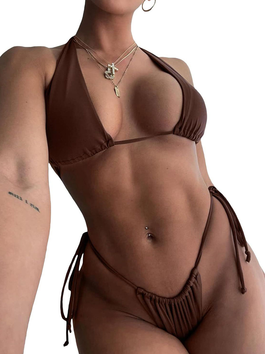 Halter Neck Swim Bikini Set