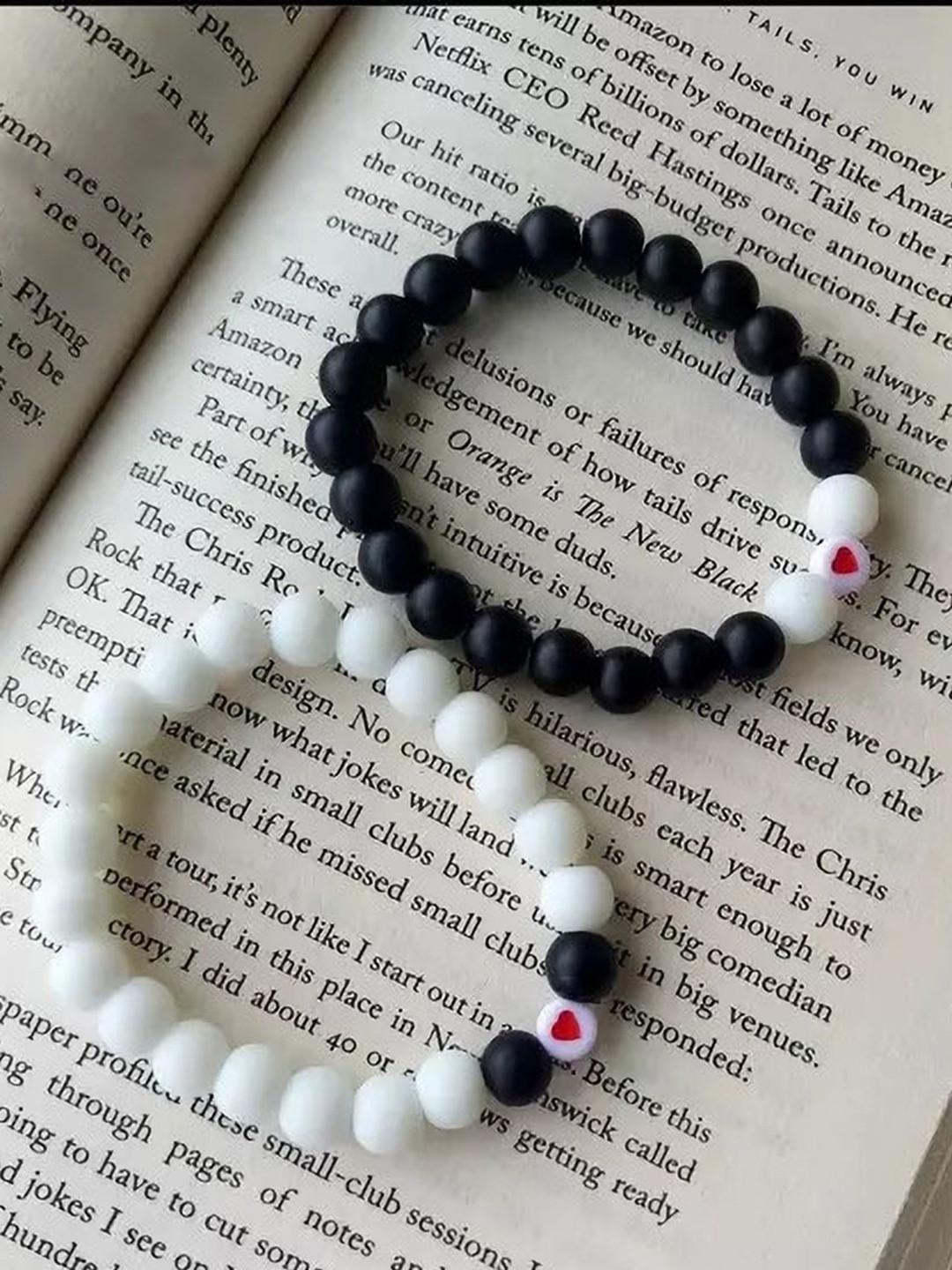 Sukhad Black And White Couple Bracelet