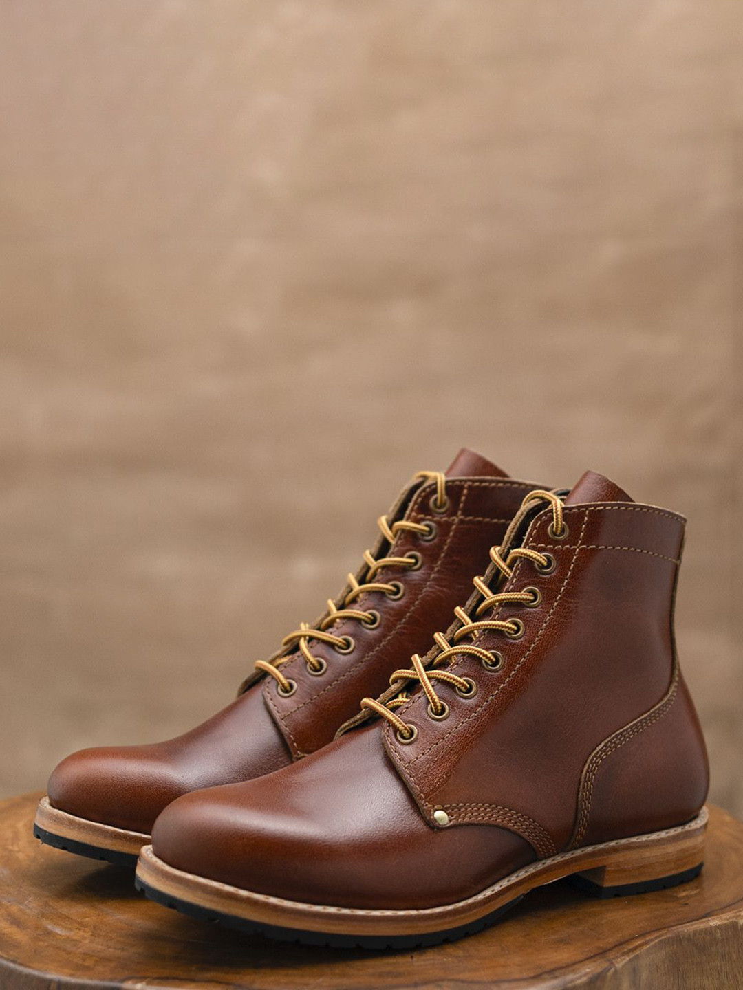 Craft & Glory Men Block-Heeled Boots